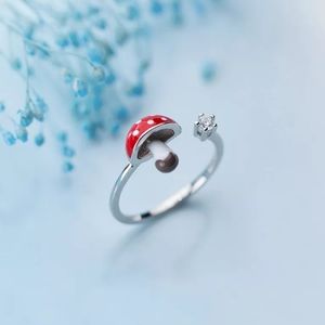 Mushroom Cottagecore 🍄 925 Adjustable Ring Boutique 💍